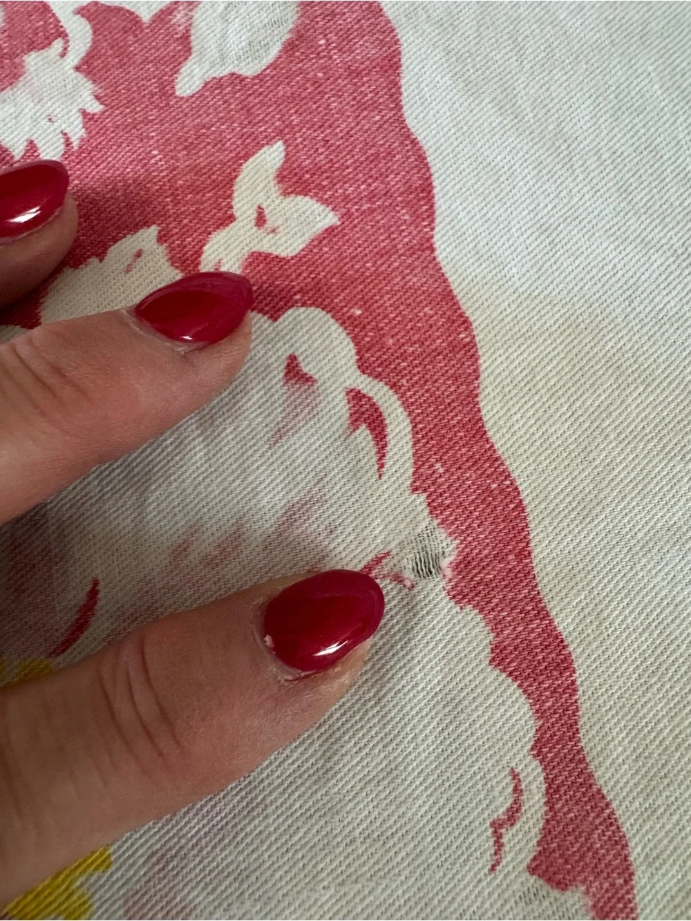 Vintage 1940-1950 Cotton Floral Tablecloth 56” X 51”
